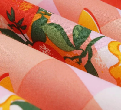 Floral Pink Round Neck Vintage Dress