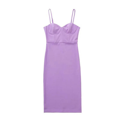 Vintage 1940s Pencil Dress Lavender