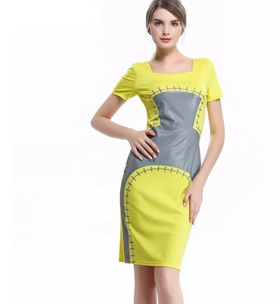 Yellow Chic Pencil Vintage Dress