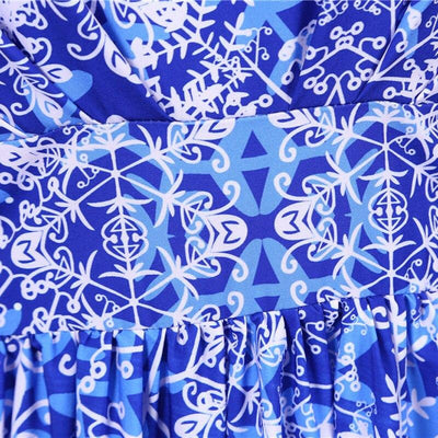 Blue Vintage Christmas Dress