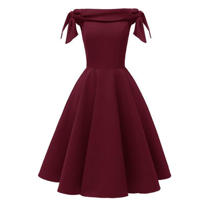 Vintage Burgundy Evening Dress