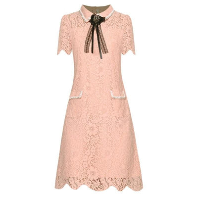 Pink Lace Vintage Dress