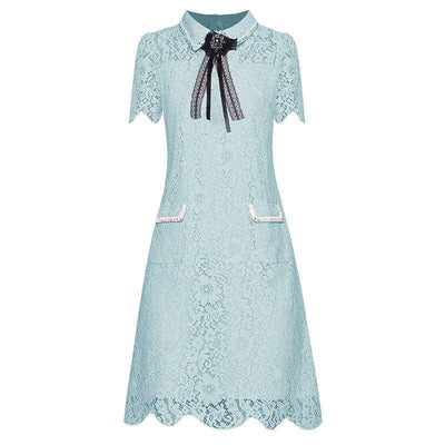 Turquoise Lace Vintage Dress
