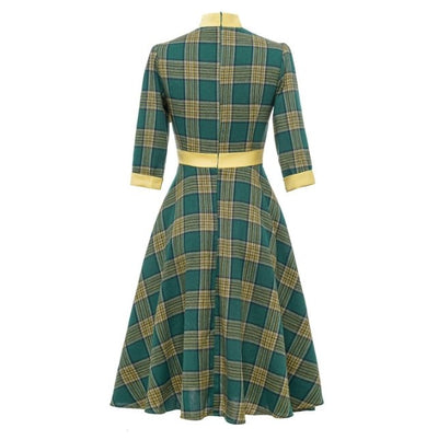 Green Elegance Vintage Dress