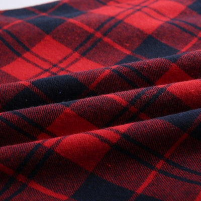 Tartan Bare Shoulders Vintage Dress