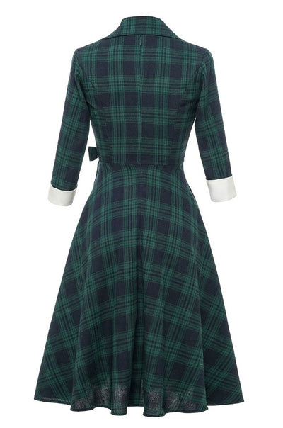 Vintage Fur Dress Green
