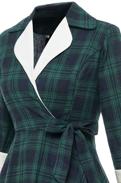 Vintage Fur Dress Green