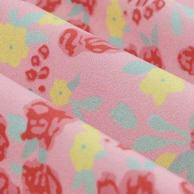 Pink High Waist Plus Size Vintage Dress