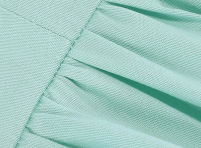 Turquoise High Waist Plus Size Vintage Dress