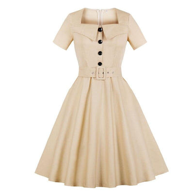 Audrey Hepburn 60s Dress Beige