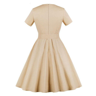 Audrey Hepburn 60s Dress Beige