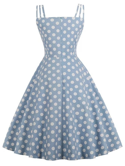 Blue Sexy Plus Size Vintage Dress