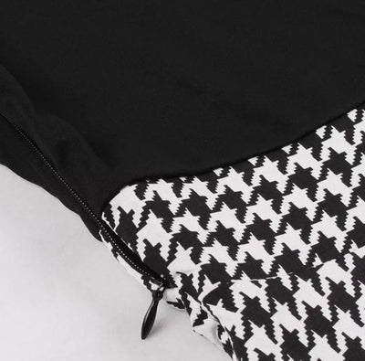 Vintage Gray Checked Dress