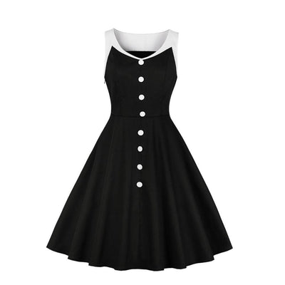 Hepburn Vintage Dress Black
