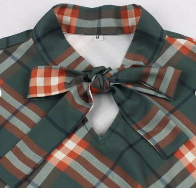 Checked Winter Vintage Dress