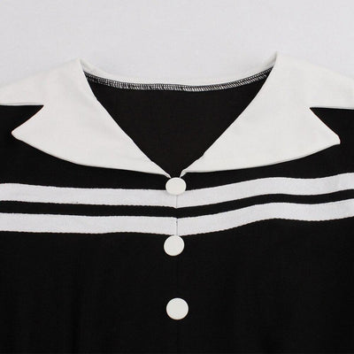 Winter Vintage Dress Black