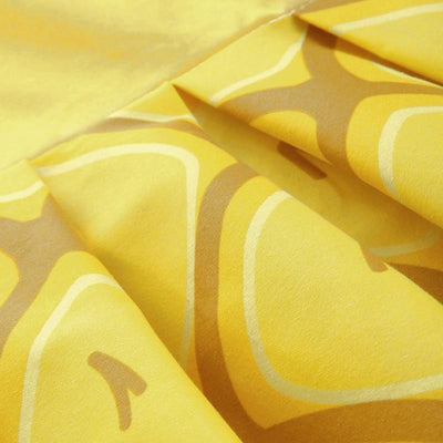 Vintage Yellow Pleated Dress