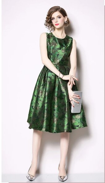Green Day Vintage Dress