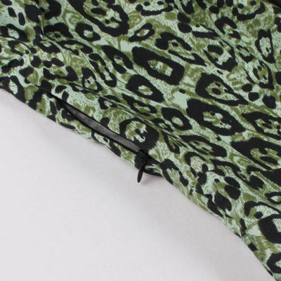 Vintage Leopard Dress Green