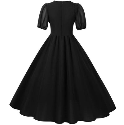 Vintage 50s Black Long Dress