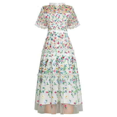 White Modern Vintage Dress