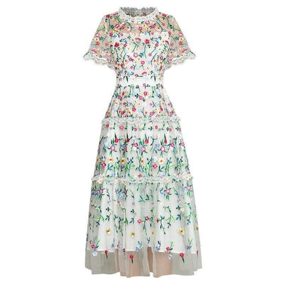 White Modern Vintage Dress