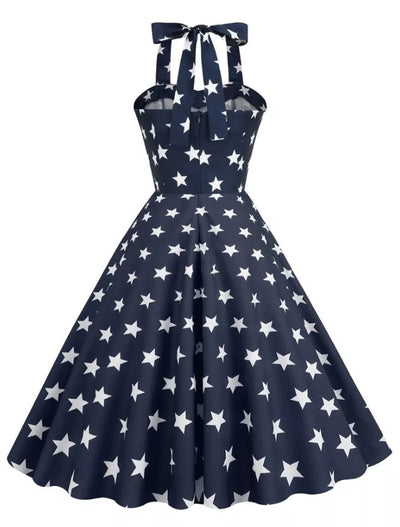 Usa Printed Pin Up Vintage Dress