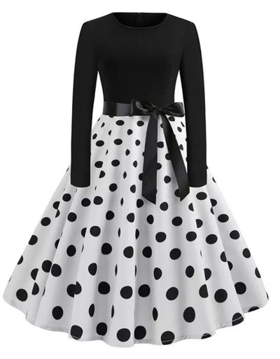 Vintage Dress Pin Up Black Dots