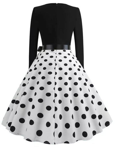 Vintage Dress Pin Up Black Dots