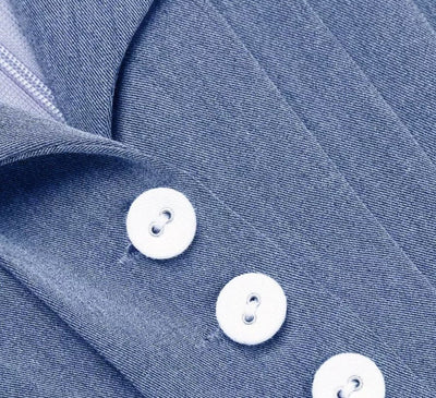 Blue Pleated Vintage Dress