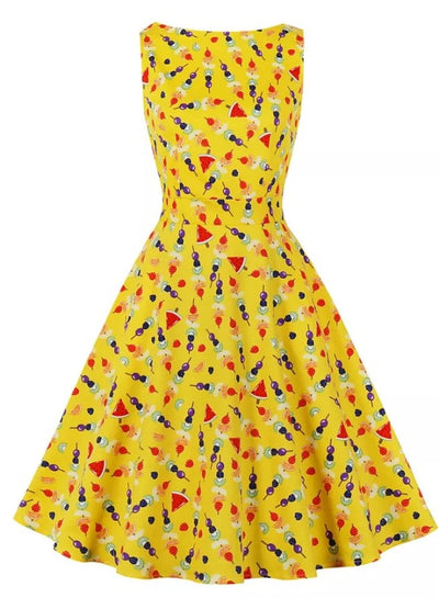 Vintage Side Pockets Dress