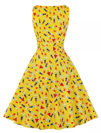 Vintage Side Pockets Dress