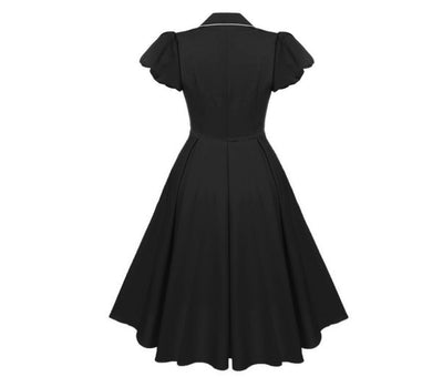 Vintage Preppy Dress Black