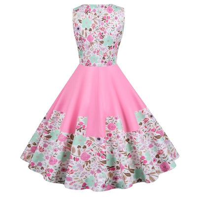 Vintage Princess Pink Flowers Dress