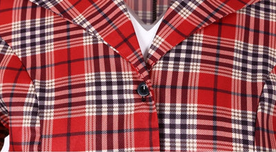 Red And Black Striped Vintage Dress