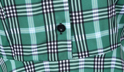 Green And Black Striped Vintage Dress