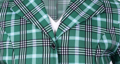 Green And Black Striped Vintage Dress