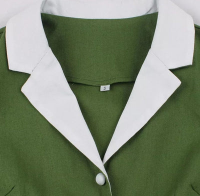 Vintage 50s Rockabilly Dress Green