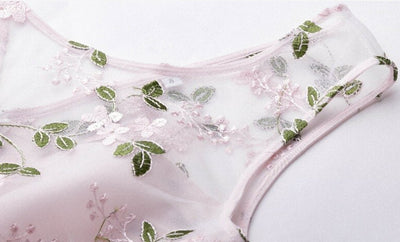 Pink Embroidered Vintage Dress