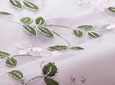 Pink Embroidered Vintage Dress