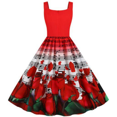 Vintage Valentine's Day Roses Dress