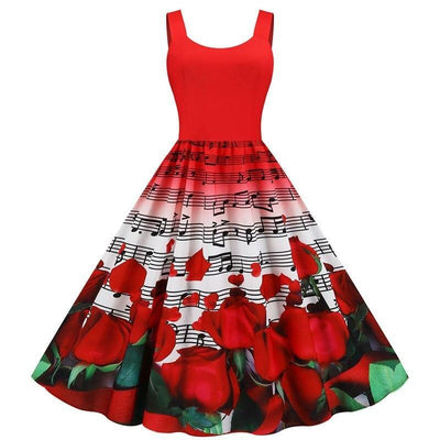 Vintage Valentine's Day Roses Dress