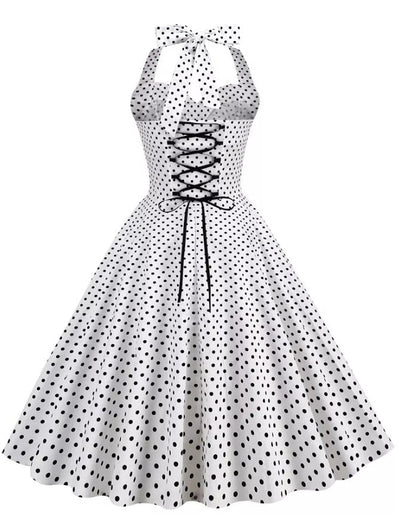 White Sexy Pin Up Vintage Dress