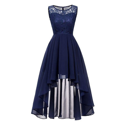 Vintage Navy Chic Evening Dress