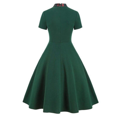 Green Tartan Vintage Dress