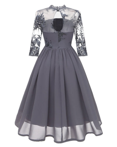 Trendy Vintage Dress Gray