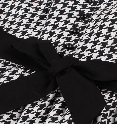 Vintage Black And White Gingham Dress