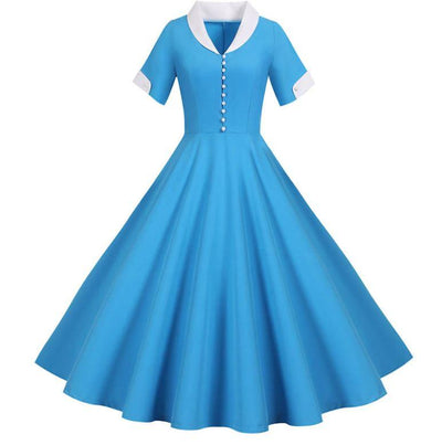 Vintage 50s Dress Sky Blue