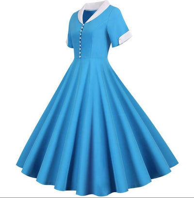 Vintage 50s Dress Sky Blue