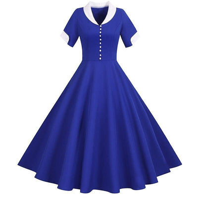 Vintage 50s Blue Dress